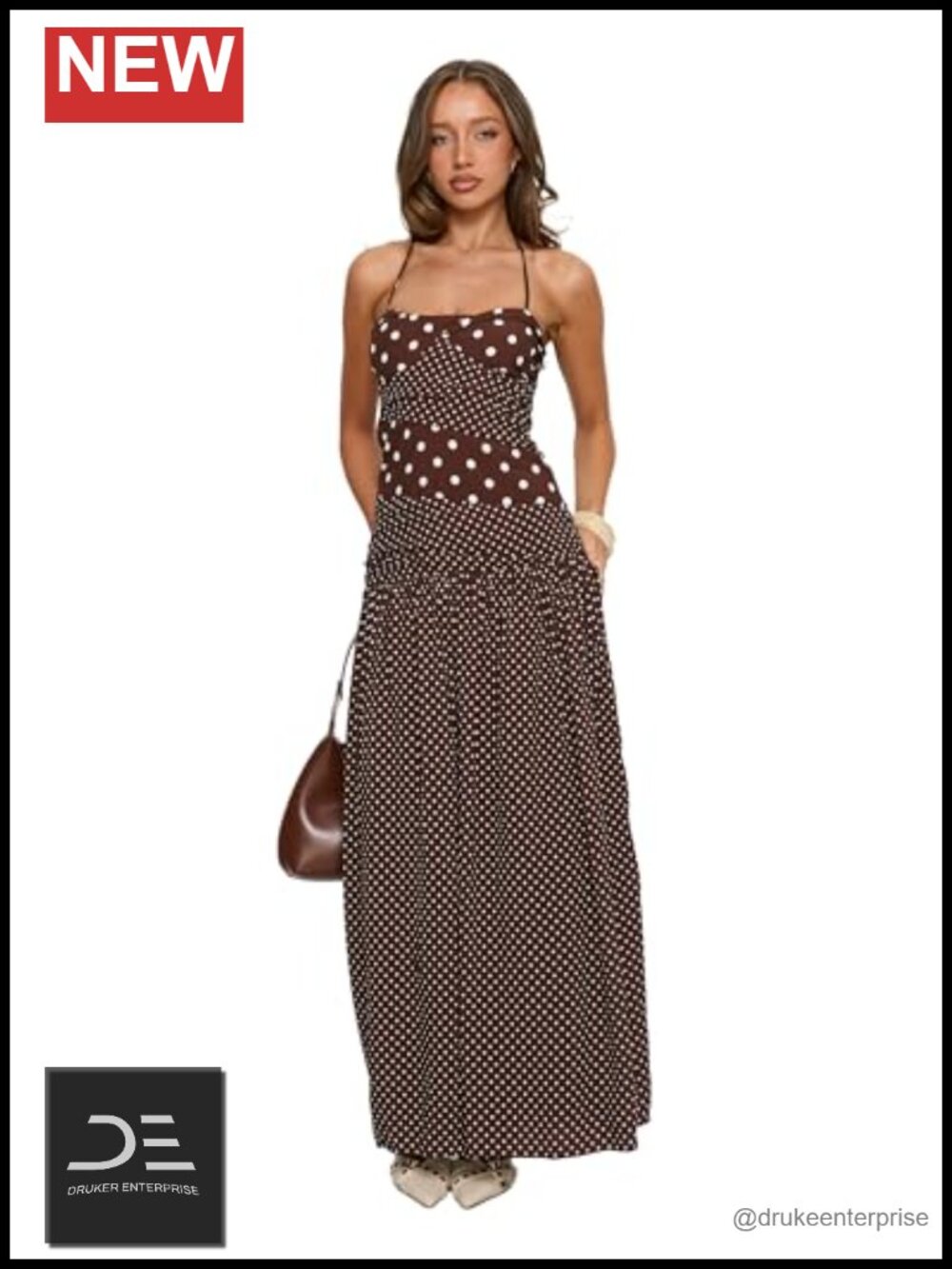 Princess Polly Women's Marguerite Halter Maxi Dress